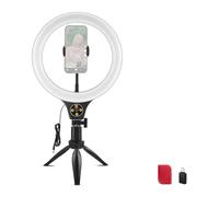 NEEWER Entry Level Version Anneau Lumineux de Bureau 10,5" avec Trépied/Support Téléphone Compatible avec iPhone, Minuteur, Éclairage LED 10W CRI85+ pour Enregistrement Vidéo Conférence, N25