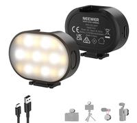 NEEWER ENTRY LEVEL VERSION Lampe Auxiliaire Magnétique pour Caméra,1W,Petit Panneau LED en Plastique,éclairage pour Cage Phone,Caméra Action AC024,Monture OSMO Pocket 3 & M21,3 Modes CRI95+,250mAh,N14