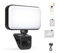 NEEWER Entry Level Version Lampe LED pour Selfie, 54 LED à Pince Plastique pour iPhone, IRC88, 650mAh, Portable, pour Ordinateur Portable, Webcam, Zoom, Vidéoconférence, Maquillage, Enregistrement, N8