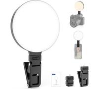 NEEWER ENTRY LEVEL VERSION LED Ring Light Anneau Lumineux pour Selfies,4,8W,Bicolore,avec Clip et Batterie 2000mAh,CRI 90+,Idéal pour Appareils Photo,Ordinateurs Portable,Webcams,Maquillage,Vidéo(N23)