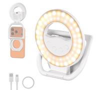 NEEWER Entry Level Version N35 Ring Light Anneau Lumineux Magnétique Selfie,Compatible MagSafe iPhone,4W,Bicolore,Pliable,Petit Format,LED en Plastique, Lampe d'Appoint Téléphone Vidéo,800mAh/CRI 80+