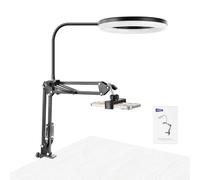 NEEWER Entry Level Version N41 Anneau Lumineux LED de 20,3cm avec Support de Serrage de Bureau/télécommande, Support de téléphone Compatible avec iPhone, Enregistrement vidéo en continu