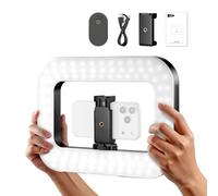 NEEWER Entry Level Version pour téléphone vidéo avec lumière, stabilisateur Portable avec Anneau Lumineux carré LED Bicolore 20 W, 3 Chaussures Froides/Batterie 5200 mAh/CRI80+,NL200B