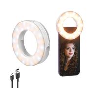 NEEWER Entry Level Version Ring Light/Anneau Lumineux Selfie 3,74'',Compatible avec iPhone,1W,CRI 80,60 LED,à Clipser,Rechargeable,pour Vlogs, sur Ordinateur Portable, Webcam et Visioconférences, N28