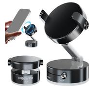 NEEWER Entry Level Version Support magnétique de téléphone Portable, Pliable avec Ventouse pour Pare-Brise de Voiture, Rotation à 360°, Compatible avec MagSafe iPhone pour Enregistrement vidéo, A9