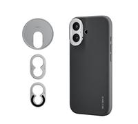 NEEWER Étui pour iPhone 17 Uniquement,Coque Protection modulaire en TPU/PC avec Anneau de Filtre 67mm, Plaque arrière pour Objectif 17mm,Compatible avec Moment MagSafe iPhone 17,PA159 (Noir + Argent)