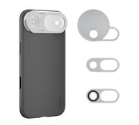 NEEWER Étui pour iPhone Air Uniquement,Coque Protection modulaire en TPU/PC&Anneau de Filtre 67mm,Plaque arrière pour Objectif 17mm,Compatible avec Moment MagSafe pour iPhone Air,PA162 (Noir+Argent)