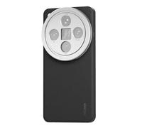 NEEWER Étui Protection pour Téléphone Portable Compatible avec OPPO Find X8 Pro, Coque Robuste en Similicuir TPU+PC, Mont d'Objectif 17mm&Adaptateur Filtre 67mm pour Charge sans Fil, PA120 Noir+Argent