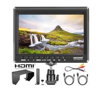 Neewer F100 7 Pouces Caméra Field Monitor Vidéo Assist Slim IPS 1280x800 Entrée HDMI 1080p avec Parasol pour Plate-Forme de réalisation de vidéos de Films (Batterie et Adaptateur Non Inclus)