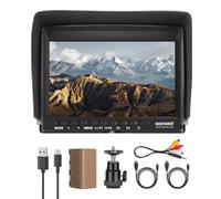 NEEWER F100 Moniteur de Terrain 7 Pouces IPS 1280 x 800 HDMI 1080p avec Batterie F750 4400 mAh, Pare-Soleil et Rotule 360° pour DSLR Caméra, Stabilisateur Portable et Support de Tournage Vidéo