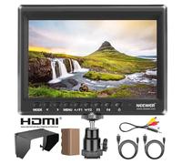 NEEWER F100 Moniteur de Terrain 7 Pouces IPS 1280 x 800 HDMI 1080p avec Batterie F750 4400 mAh, Pare-Soleil et Rotule 360° pour DSLR Caméra, Stabilisateur Portable et Support de Tournage Vidéo
