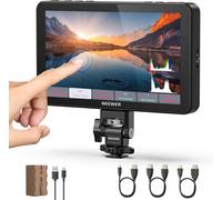NEEWER F700 7" Moniteur de Terrain pour Caméra,écran Tactile IPS HD 2000nit 1920x1080 avec 3D LUT,Boucle d'Entrée/Sortie HDMI 4K avec Peak Focus DSLR Video Assist HDR Waveform,Batterie 5200mAh & Câble