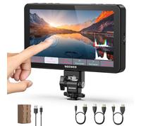 NEEWER F700 7" Moniteur de Terrain pour Caméra,écran Tactile IPS HD 2000nit 1920x1080 avec 3D LUT,Boucle d'Entrée/Sortie HDMI 4K avec Peak Focus DSLR Video Assist HDR Waveform,Batterie 5200mAh & Câble