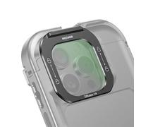 NEEWER Filtre de Diffusion Noir 1/4 pour Effet Cinématographique Brumeux, Filtre HD Multicouche à Dégagement Rapide pour Effet Rêveur Compatible avec iPhone 16 Pro(PA073) 16 Pro Max(PA074) Cage, FL-I5