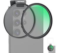NEEWER Filtre de Diffusion Noir 67mm 1/4 et Clip de téléphone Griffe, avec Pochette de Transport et Chiffon de Nettoyage pour Objectif Compatible avec Samsung Galaxy S24 Ultra iPhone 16 15 14 Pro Max