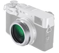 NEEWER Filtre de Protection UV pour la série X100, Accessoire de Filtre d'objectif en Verre Optique HD Multicouche Compatible avec Fujifilm X100 X100S X100F X100T X100V X100VI Cadre argenté
