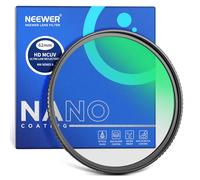 NEEWER Filtre d'objectif UV à très faible réflectivité de 62mm, filtre protection UV avec revêtement multi-résistant, verre optique HD à haute transmission,cadre ultra fin,résistant à eau/rayure/huile