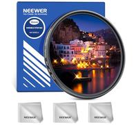 NEEWER Filtre étoile réglable de 58 mm, 4/8 points, filtre d'objectif d'appareil photo rotatif multicouche, cadre en métal fin et 3 chiffons de nettoyage pour photographie de nuit, bijoux