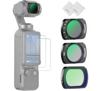 NEEWER Filtre HD Variable ND + CPL + Diffusion Noir 1/4 pour Effet Cinématographique Brumeux avec Accessoires de Protection d'écran, Compatible avec DJI Osmo Pocket 3 / Pocket 4 / Xtra Muse