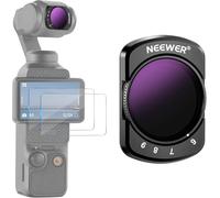 NEEWER Filtre ND64-512 Variable Compatible avec DJI Osmo Pocket 4&Pocket 3,Filtre ND magnétique réglable à 6-9 diaphragmes&Verre Optique Multicouche HD,Cadre en Aluminium&2 Protections d'écran LCD
