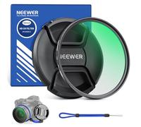 NEEWER Filtre UV MC de Protection de 58 mm avec Cache d'objectif, revêtements Nano Multi résistants/Verre Optique HD/Hydrofuge/Anti-Rayures/Cadre Ultra Fin en Alliage Aluminium/Filtre Ultra Violet