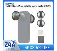 NEEWER Filtres ND compatibles avec Insta360 X5, ensemble de filtres d'objectif ND16, 4 arrêts de réduction de la lumière, verre optique, densité neutre ND16
