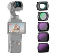 NEEWER FL-B08 Lot de 4 filtres ND avec Objectif Grand Angle 0,75 x 108 ° FOV étendu ND16 ND64 ND256 Filtre polarisant Circulaire CPL Compatible avec DJI Osmo Pocket 3 Creator Combo Accessoires