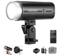 NEEWER Flash de Studio Portable 200Ws 2,4G TTL pour Usage Extérieur, Compatible avec Godox, HSS à 1/8000S, avec Lampe Pilote, Batterie 3200mAh, 750 Déclenchements, Temps de Recharge de 1,5S, Q200