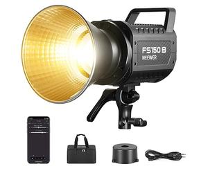 NEEWER FS150B Lampe vidéo LED bicolore 130 W, éclairage continu COB portable avec contrôle 2,4 GHz/APP/prise de vue silencieuse, 4 modes de gradation précis, 2700 K-6500 K, 12 effets, monture Bowens
