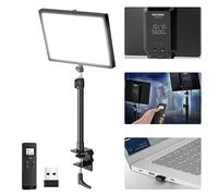 NEEWER GL25B Key Light, Éclairage Panneau LED pour Streaming/PC/Mac App Contrôle 25W 2900K-7000K CRI98+ Dimmable Edge Firing Ultra Silencieux Webcam Vidéo Lumière avec Commande à Distance 2,4G RT100