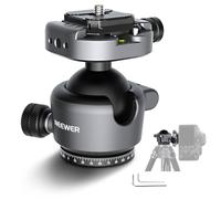 NEEWER GM41 Tête sphérique pour trépied à Profil Bas, Adaptateur de Montage panoramique en métal de 40 mm avec Plaque QR de Type Arca de 6,35 mm Compatible avec Clip de caméra Peak Design, pivotant à