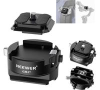 NEEWER GM47 Kit de plaque à dégagement rapide, verrouillage automatique, plaque QR carrée compatible avec Peak Design Capture V3 Clip, base de serrage type Arca compatible avec DJI Ronin Arca Swiss