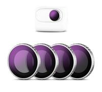 NEEWER GO 3S Ensemble de Filtres ND (Lot de 4), ND8 ND16 ND32 ND64 Kit d'Accessoires de Filtre d'Objectif à Densité Neutre avec Verre Optique HD Multicouche Compatible avec Insta 360 GO 3S, FLB01