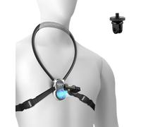 NEEWER GP-76 Support Cou Magnétique Compatible avec GoPro DJI, Support à Dégagement Rapide avec Coussin d'Air et Sangle de Poitrine Réglable, Kit d'Accessoires pour Enregistrement Vidéo POV Vlogging