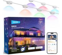 NEEWER Guirlande Lumineuse d'Extérieur Permanente 96ft pour Décoration de Maison,éclairage de Noël Intelligent avec 60 LED RGBCW,Contrôle par App,50+ Scènes,étanche IP65,Compatible avec Alexa, NR02