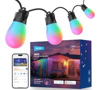 NEEWER Guirlande Lumineuse Extérieure de 29m(96ft), Contrôle par App Smart AI RGBW à Intensité Variable IP65 Étanche, 30 Ampoules LED /50+ Ambiances /2700K - 6500K, Compatible avec Alexa Google, NR01