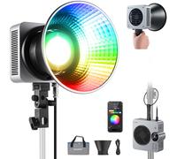 NEEWER HS200C Portable RGB LED Video Light, APP Control/2.4G/Panel/DMX, 280W, Photo Light 1500000lumens, 2500-7500K, CRI95+ COB, Continuous Studio Lighting, Bowens Projector for Recording