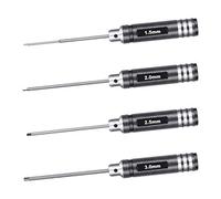 Neewer® Kit 4 en 1 Tournevis Hex en Nitrure de Titane TiNi avec Embouts 1.5mm, 2mm, 2.5mm et 3.0mm