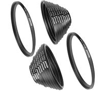 Neewer Kit Bague d'Adaptation 20 Pièces Anodisé Métal Noir Comprenant Kit Step-down Bagues de Taille 82-77mm, 77-72mm, 72-67mm, 67-62mm, 62-55mm, 55-52mm, 52-43mm, 43-37mm, 37-30mm, 30-26mm + Kit Step-up Bagues de Taille 26-30mm, 30-37mm, 37-43mm, 43-52mm, 52-55mm, 55-62mm, 62-67mm, 67-72mm, 72-77mm, 77-82mm