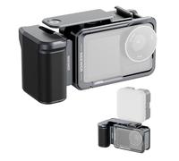 NEEWER Kit Cage et poignée latérale Compatible avec DJI Osmo Action 5 Pro/4/3, Vlogging Protective Metal Video Rig avec Adaptateur magnétique, Barre d'extension d'obturateur de Griffe, Gris foncé