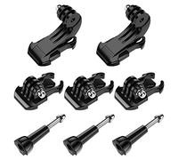 NEEWER Kit d'accessoires 8 en 1 compatible avec GoPro Hero 3 3+ 4 5 6 7 8 9 10 11 DJI Action 2,Comprend support de base pour clip de boucle,support de boucle à crochet en J,une longue vis à oreilles