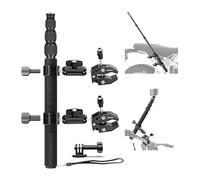 NEEWER Kit d'accessoires de montage de moto compatible avec GoPro Insta360 DJI, guidon de vélo invisible, support à double pince avec adaptateur de caméra d'action pour enregistrement vidéo POV, GP-30