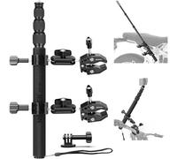 NEEWER Kit d'accessoires de Support pour Moto Compatible avec GoPro Insta360 DJI; Perche à Selfie Invisible à Double Pince pour Guidon de Vélo avec Adaptateur pour Caméra d'Action et Vidéo POV, GP-30