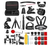 Neewer 50-en-1 Kit d'Accessoires d'Appareil Photo d'Action Compatible avec GoPro Hero 8 Max 7 6 5 4 Black GoPro 2018 Session Fusion Argent Blanc Insta360 DJI AKASO APEMAN Campark SJCAM etc. Blanc G