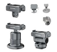 NEEWER Kit d'accessoires pour caméra d'action Compatible avec DJI Osmo Action 5 Pro/4/3, Support Griffe, Support magnétique à dégagement Rapide et Adaptateur rotule, AC011+AC012+AC013, Gris foncé