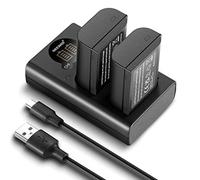 NEEWER Kit de Batterie et Chargeur de Remplacement pour DMW-BLK22, Compatible avec Panasonic Lumix DC-S5 GH5 II S5II GH6 S5 IIX S9, 2 Batteries 2400mAh et Chargeur USB Double Canal Type C