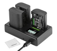 NEEWER LP-E6NH Lot de 3 Batteries de Rechange et Chargeur USB 2250 mAh pour LP-E6NH et Chargeur USB Triple Fente Compatible avec Canon EOS R7 R5 R6 R6 II R, 5DIV, 6DII, 7DII, 80D, 90D