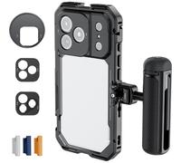 NEEWER Kit de Cage pour Téléphone Vidéo Uniquement Compatible avec iPhone 17 Pro,avec Bague de Filtre de 67mm,Plaque Arrière d'Objectif de 17mm et monture T,Poignée Bluetooth, PA143 (Noir)
