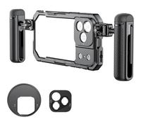 NEEWER Kit de Cage pour Téléphone Vidéo Uniquement Compatible avec iPhone 17 Pro,avec Bague de Filtre de 67mm,Plaque Arrière d'Objectif de 17mm,Adaptateur de Monture T, 2 Poignées,PA143(Noir)