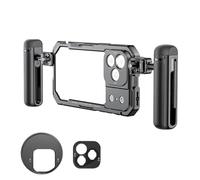 NEEWER Kit de Cage pour Téléphone Vidéo Uniquement Compatible avec iPhone 17 Pro Max,avec Bague de Filtre de 67mm,Plaque Arrière d'Objectif de 17mm,Adaptateur de Monture T, 2 Poignées,PA144(Noir)